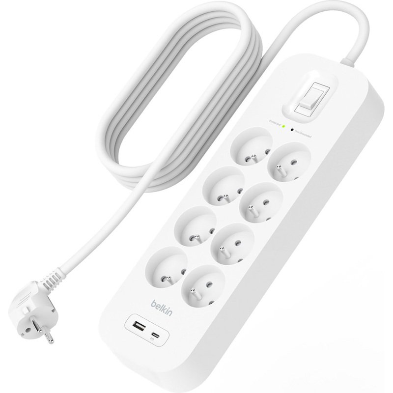 Prise de protection surtension Belkin SRB003CA2M 8 sorties - 2 m blanc