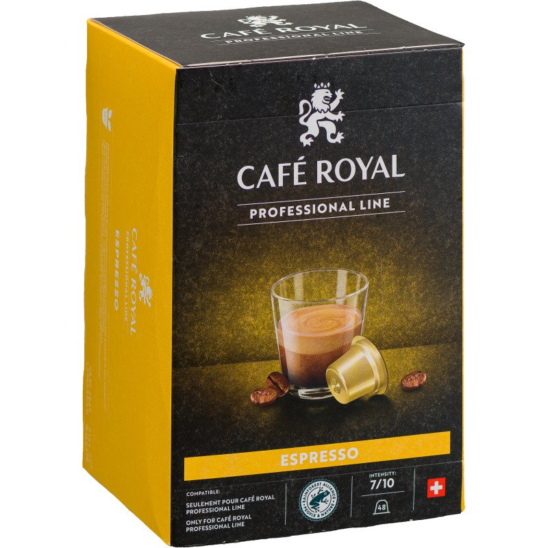 Capsule de café Café Royal Professionel Espresso - Boîte de 48 - Compatible Café Royal Professionnel