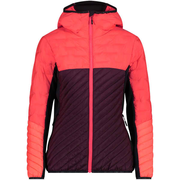 Doudoune ski CMP WOMAN JACKET HYBRID FIX HOOD BURGUNDY