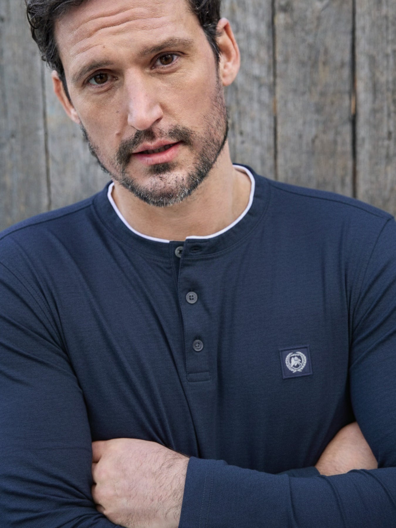 Serafino-Langarmshirt für Herren
