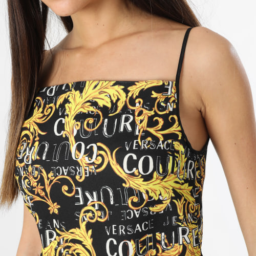 Robe Femme 74HAHT06-CJ03T Noir Jaune Renaissance