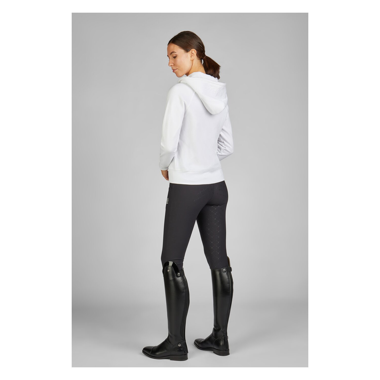 ESKADRON Dynamic Hoodie Tech-Jersey Zip-Hood - white