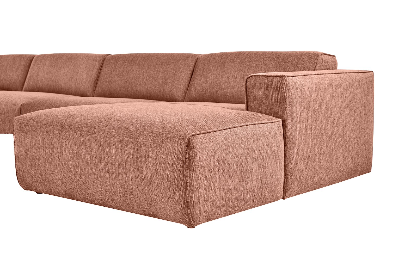 Enjoy U-sofa oppsett Åpen ende venstre liten, hjørne, 2-seter, sjeselong høyre liten i tekstil Brego 52 Magnolia med sorte ben