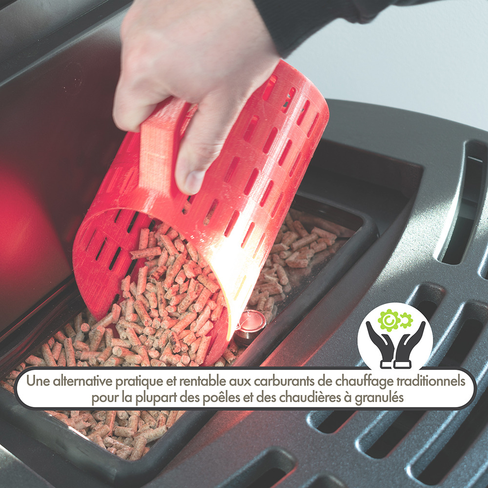 Wood pellets - granulés de bois 140 sacs de 15 kg - haute qualité et haute performance technique - combustion propre et ecologique -