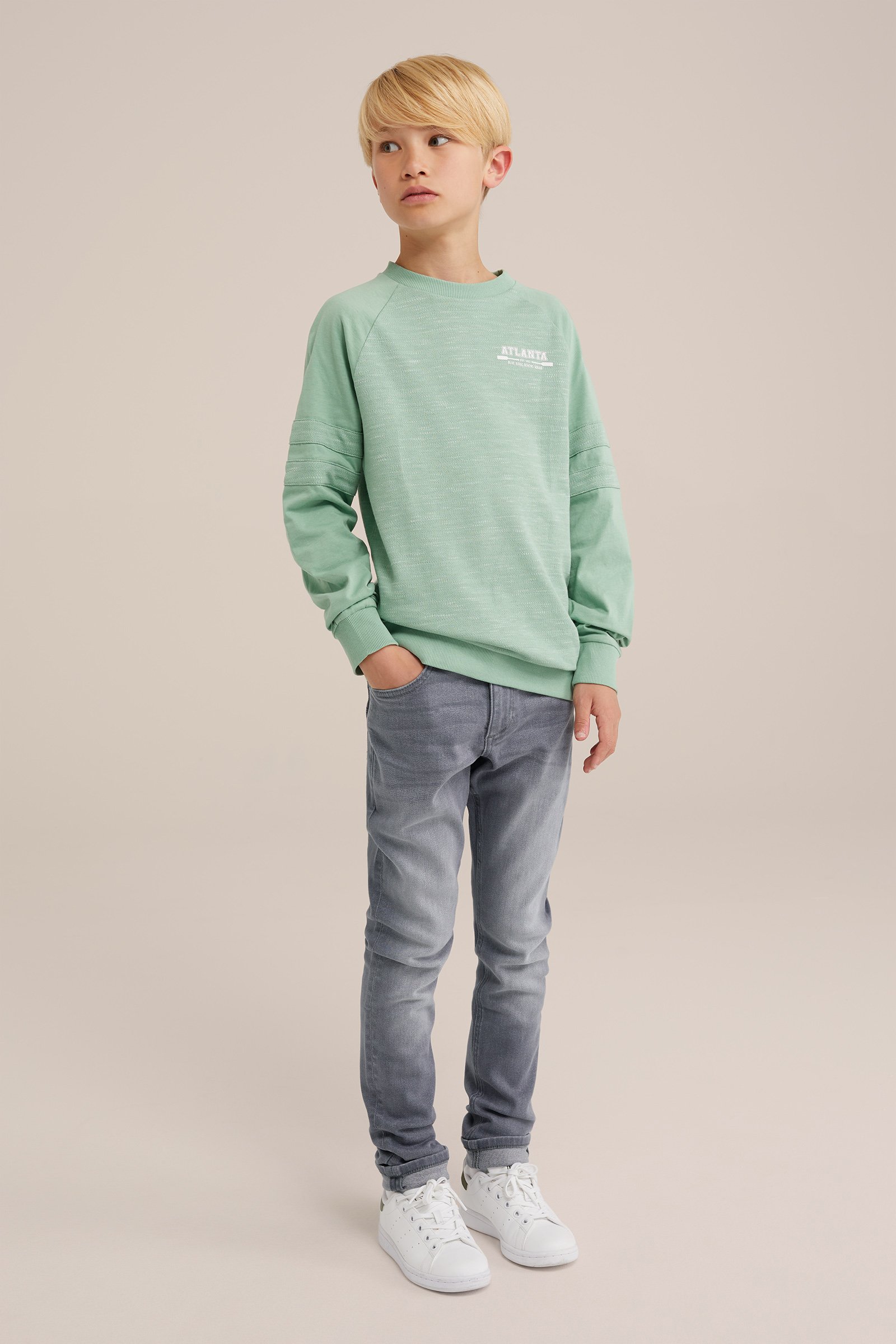 Jongens skinny fit jeans met stretch Blue Ridge Lichtgrijs