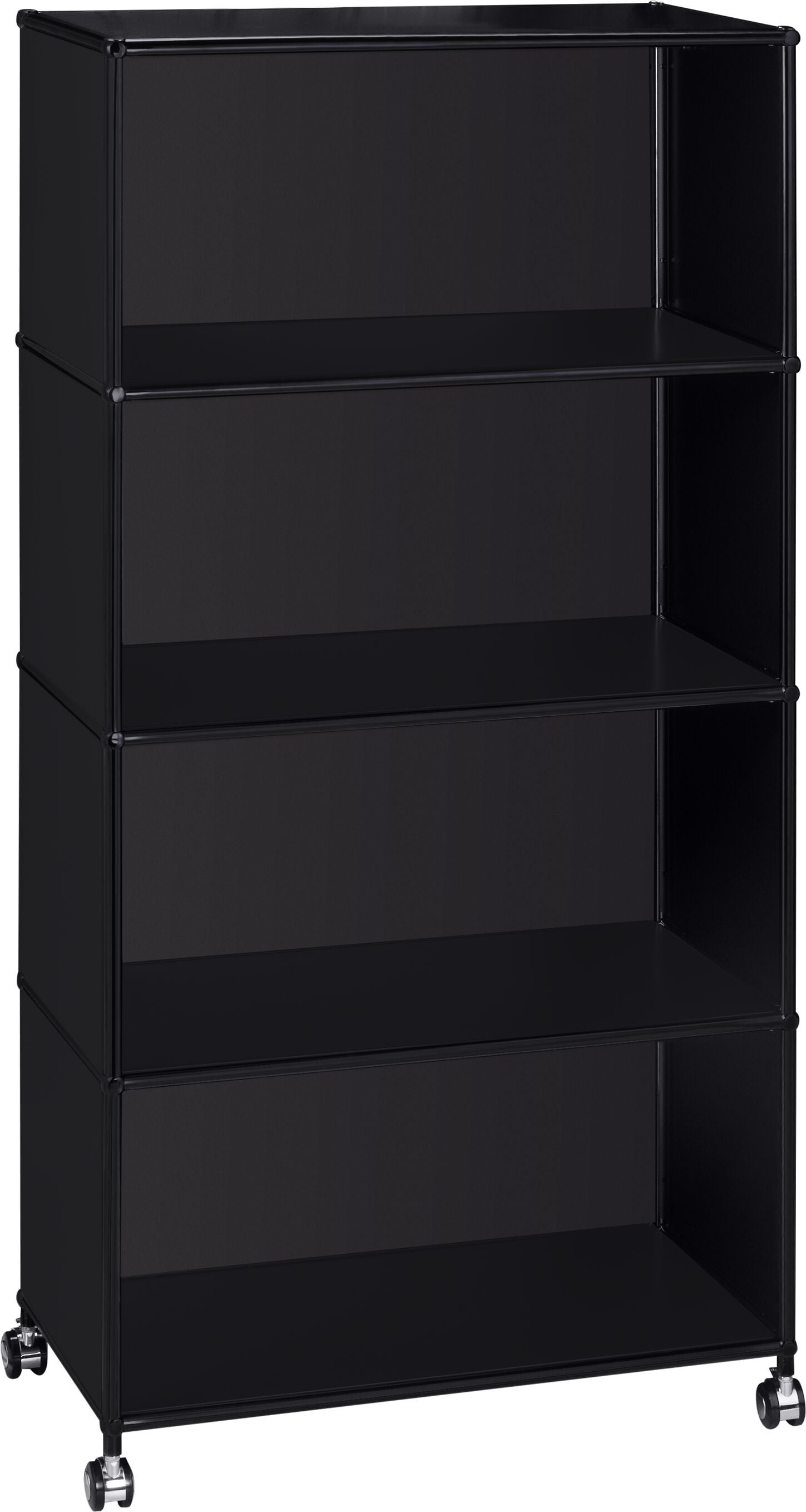 FLEXCUBE Highboard - Schwarz / B: 78.0 cm x T: 40.0 cm x H: 160.0 cm