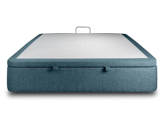SOMMEIL DE PLOMB - Sommier 140 x 190 Sommier coffre bouclette bleu 140x190 h39cm
