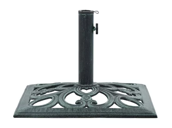 Socle de parasol vert 12 kg 49 cm fonte