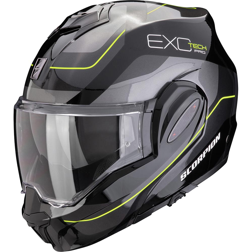 Scorpion - Casque Exo-Tech Evo Pro Commuta Noir / Argent / Jaune