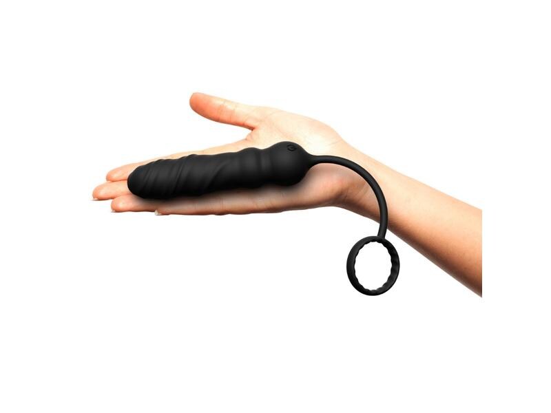 Marc Dorcel Analvibrator Deep Seeker Schwarz Analdildo mit Penisring für eine intensivere Erektion