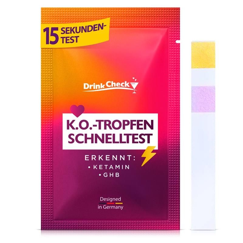 DrinkCheck K.O. Tropfen Schnelltest zur Erkennung von Ketamin und GHB