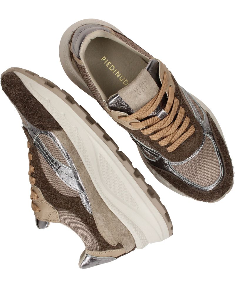 Piedi Nudi Sneakers Beige Dames