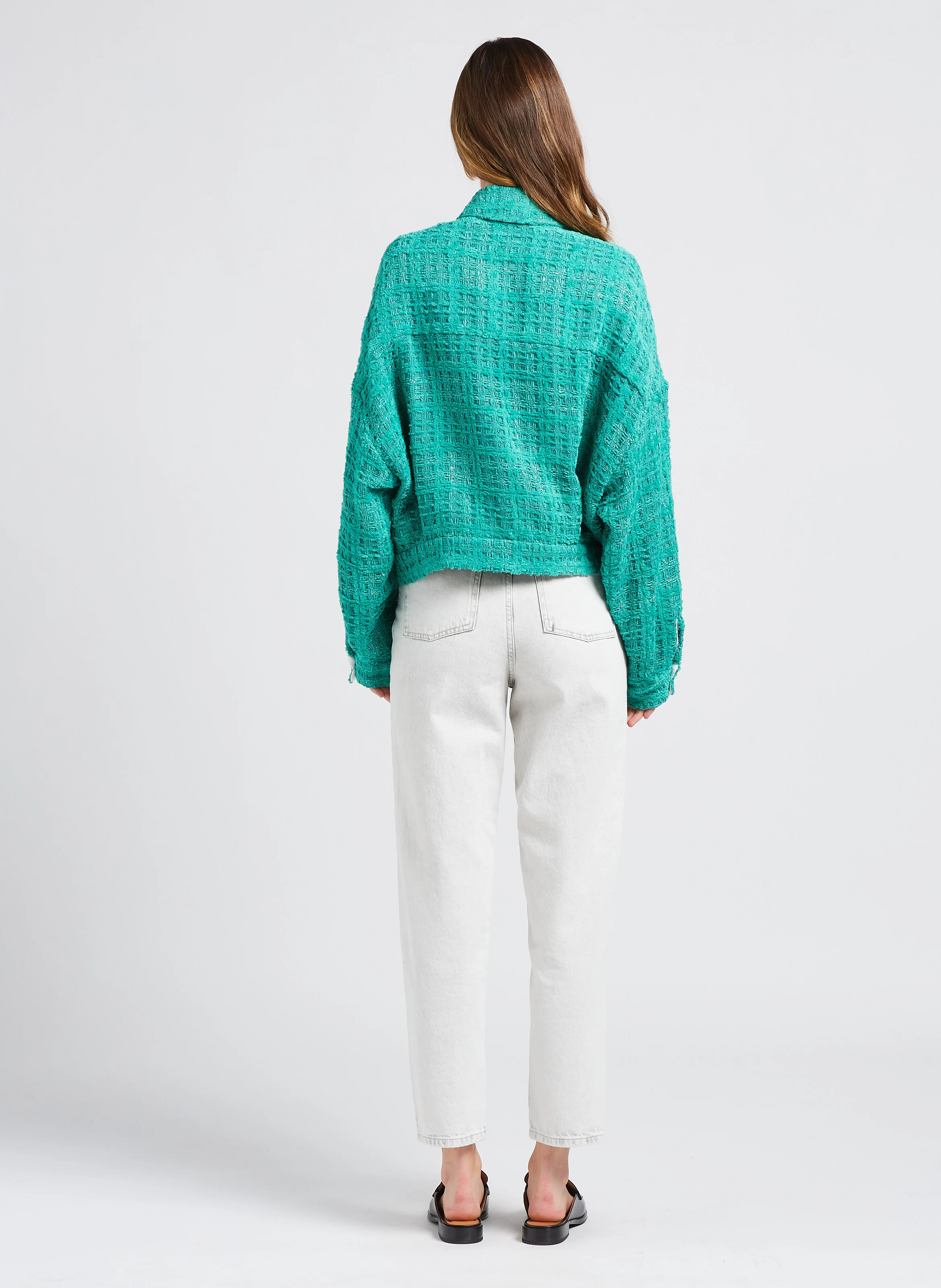 KEOLI - Jean mom taille haute en coton| Gris