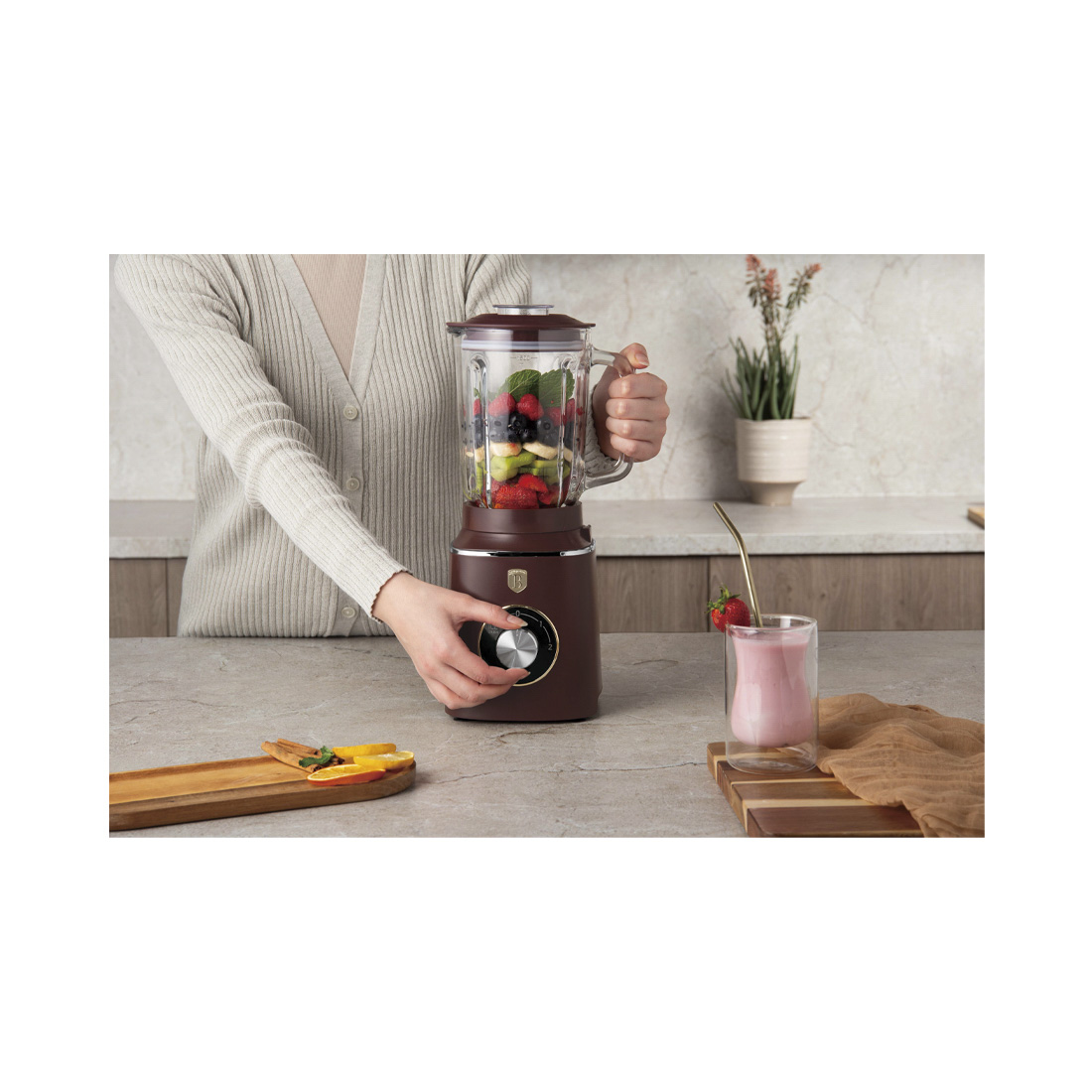 Berlinger Haus Standmixer matt bordeaux Leonardo Collection