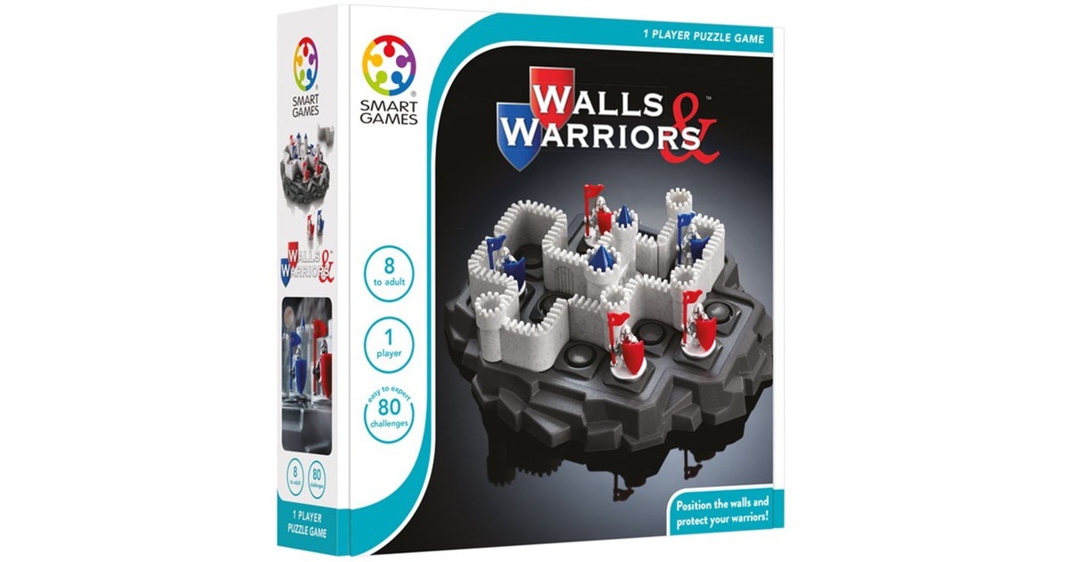 SmartGamesWalls & Warriors Denkspel  (Nederlands, 1 speler, Vanaf 8 jaar, 80 opdrachten)