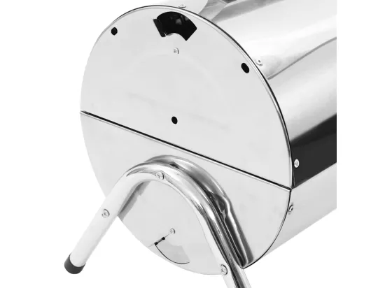 Barbecue au charbon portable Acier inoxydable Grilles doubles