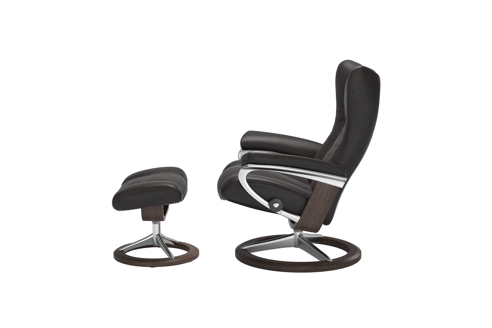 Wing lenestol m/krakk Hud Noblesse Dark Brown -  Signature Chrome  - Wengebeiset
