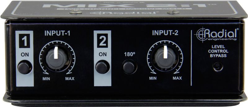 Radial - Mix2:1 - Passieve 2-kanaals Mixer - Grijs - Mengtafel