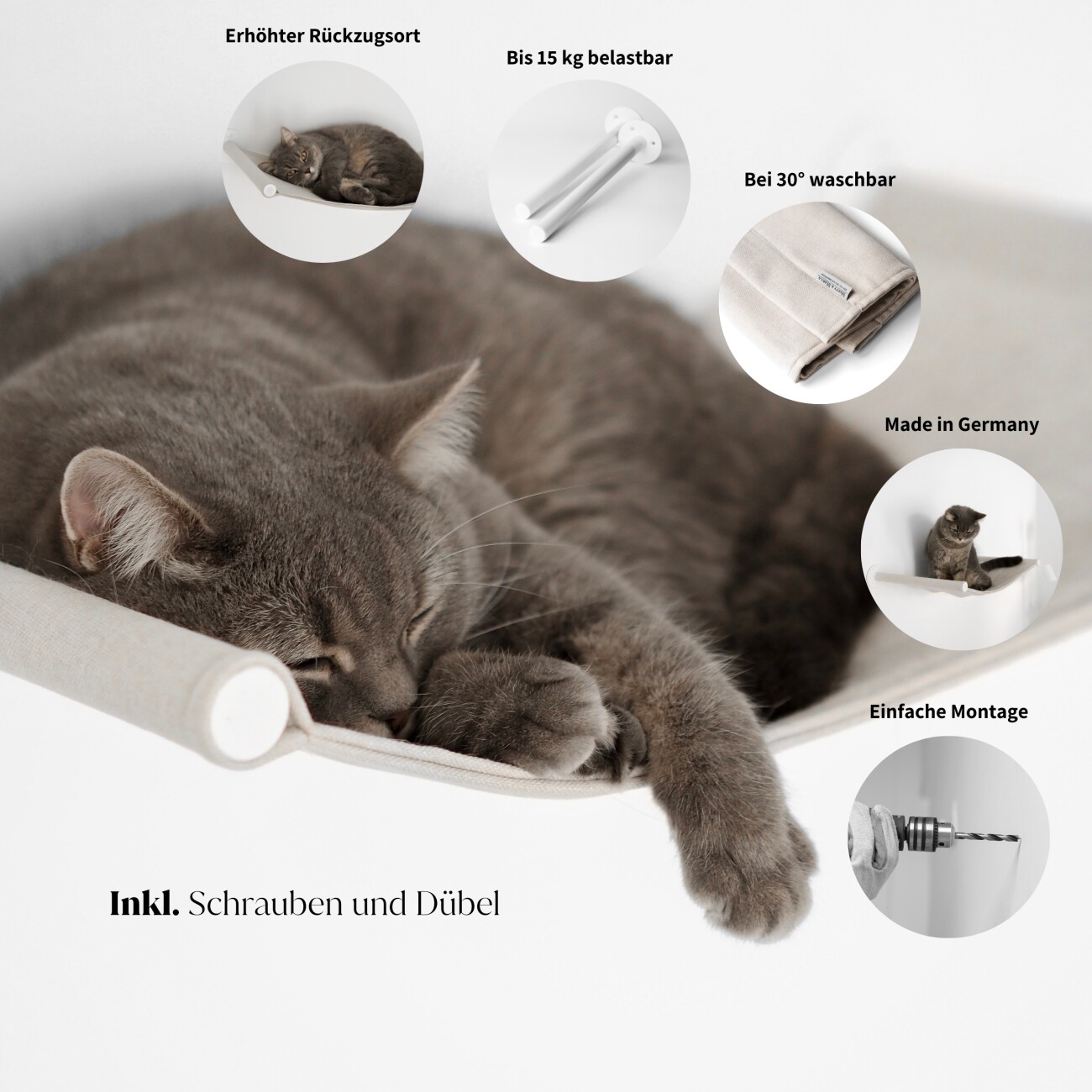 Minty&Marla Hängematte und Wandliege Katze
