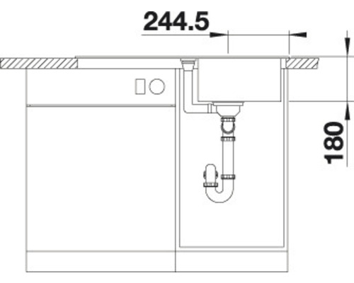 Blanco FAVUM 45 S spoelbak, 860 x 435 mm, wit, 524229