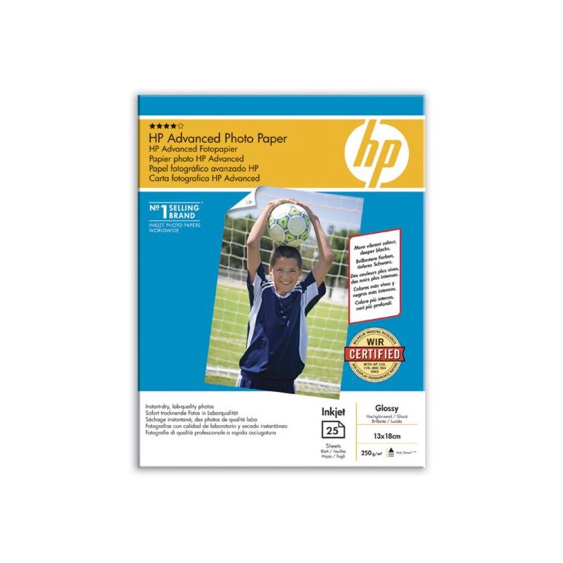 HP Advanced Fotopapier, 13 x 18 cm, 250 g/m², glanz
