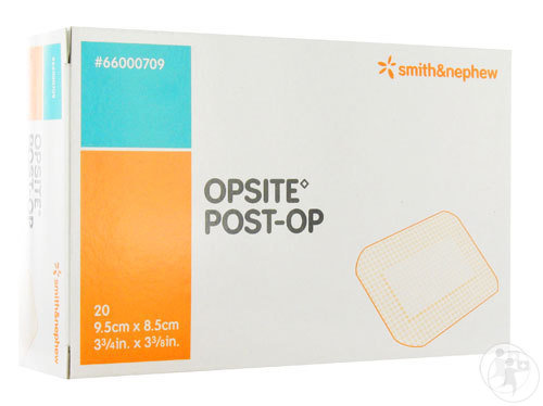 Smith&Nephew Opsite Post-Op Pansement Adhésif Avec Compresse Centrale 9,5x8,5cm Pièces 20 (66000709)