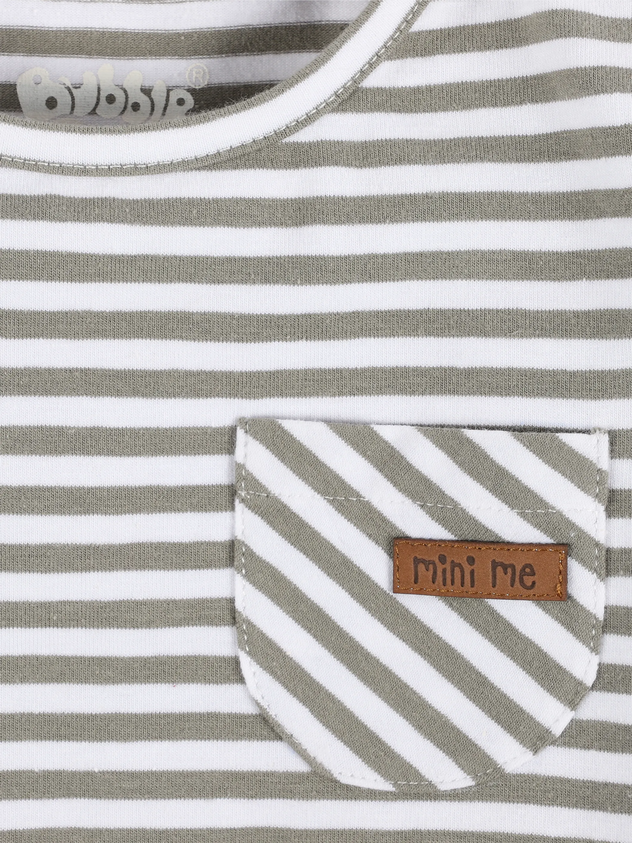 Baby Streifenshirt mit Brusttasche