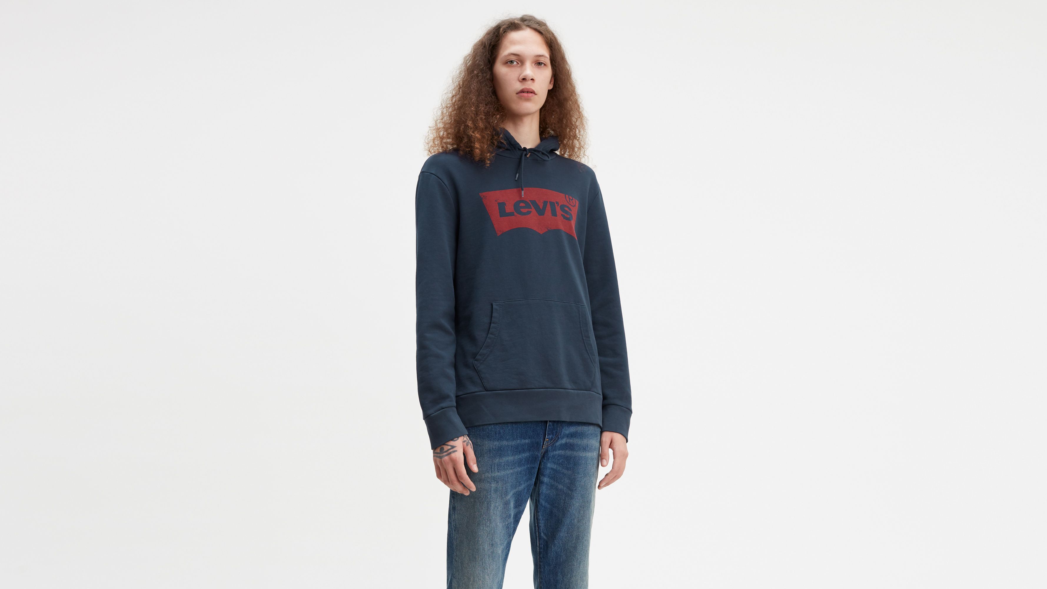 Sweat à capuche graphique - Dress Blues - Bleu