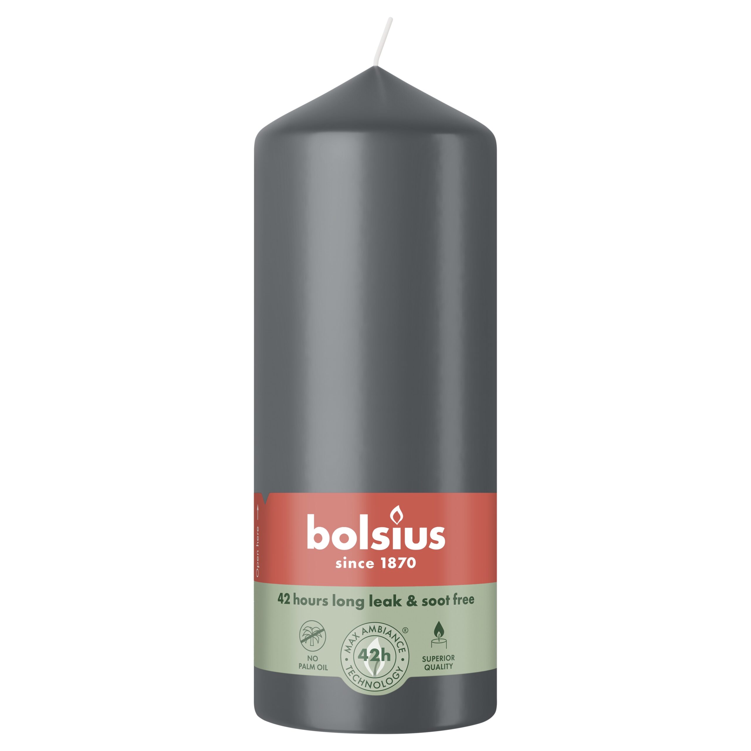 Bolsius Stompkaars 150/58 Stormy Grey (1 stuk)