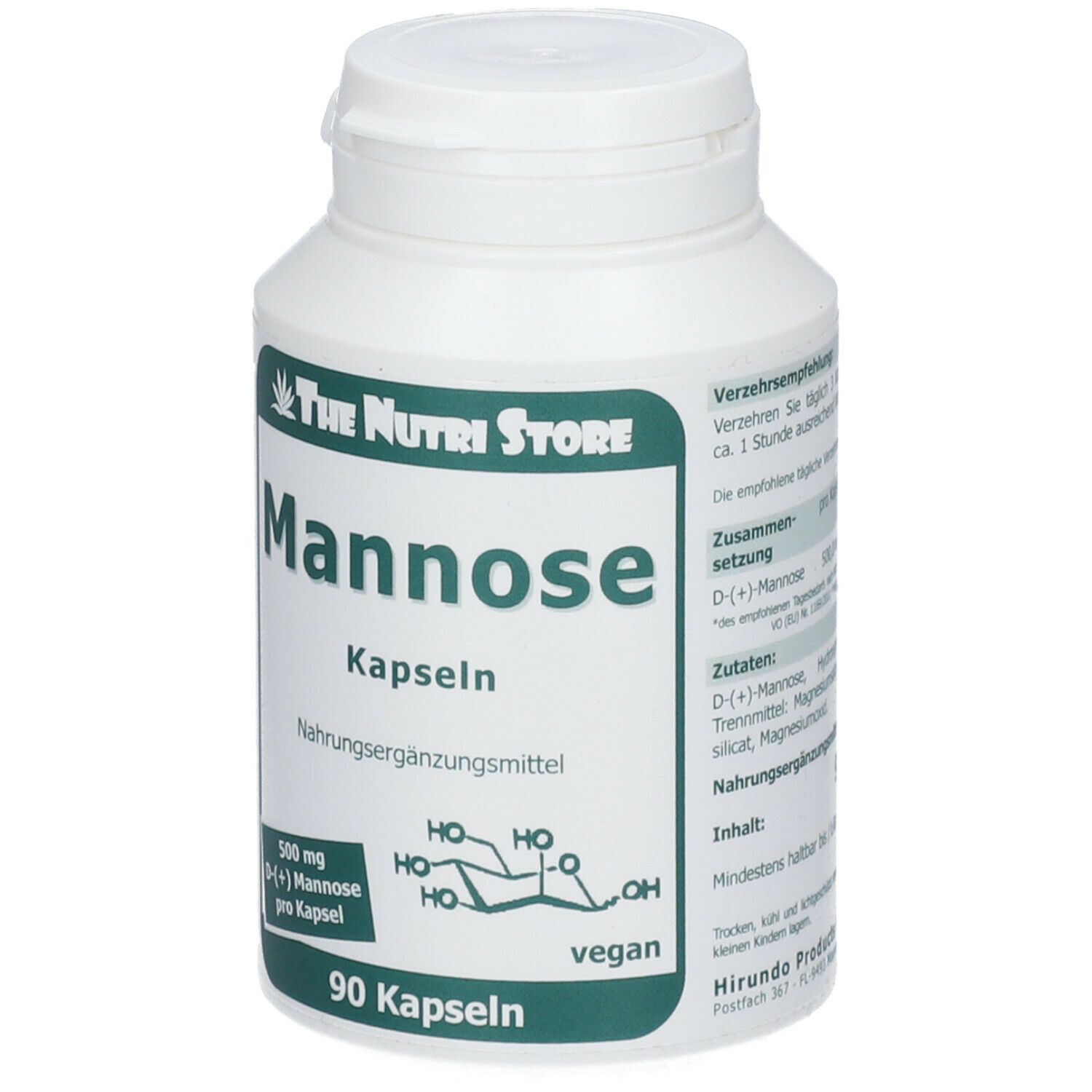 Mannose 500 mg vegetrarische Kapseln