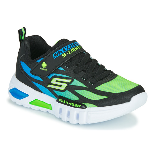 Skechers - FLEX-GLOW - Noir / Bleu / Vert