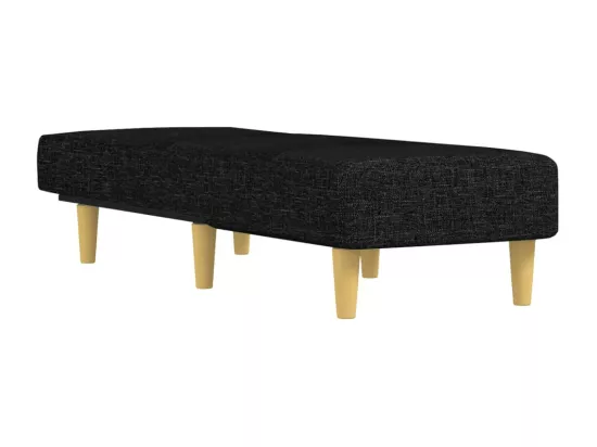 Prolenta Premium - Chaise longue noir tissu