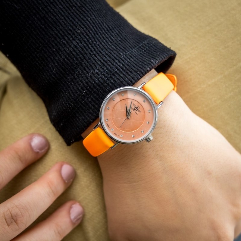 Montre Femme M. JOHN bracelet Cuir Orange