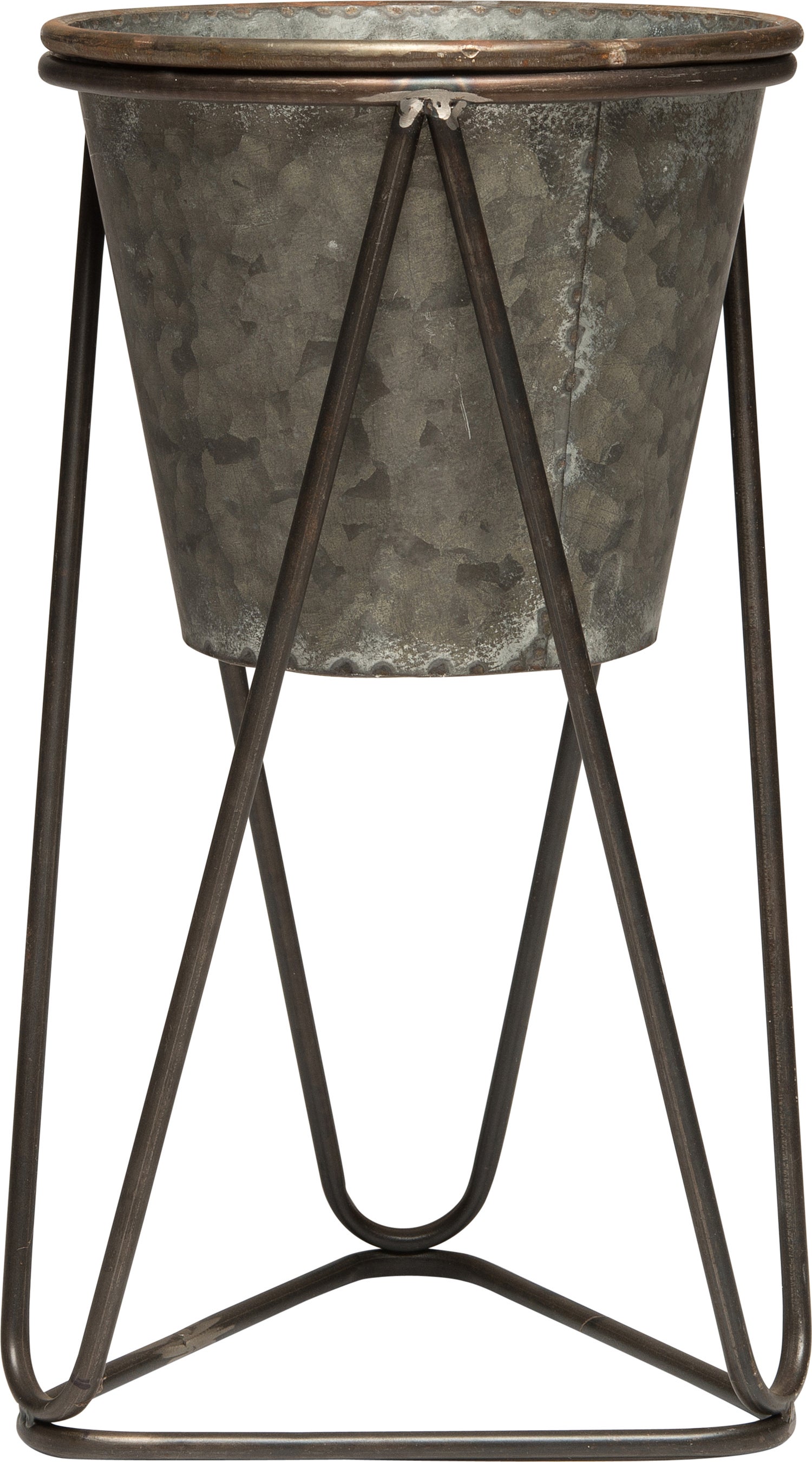Intratuin bloempot op voet grijs D 22 H 41 cm