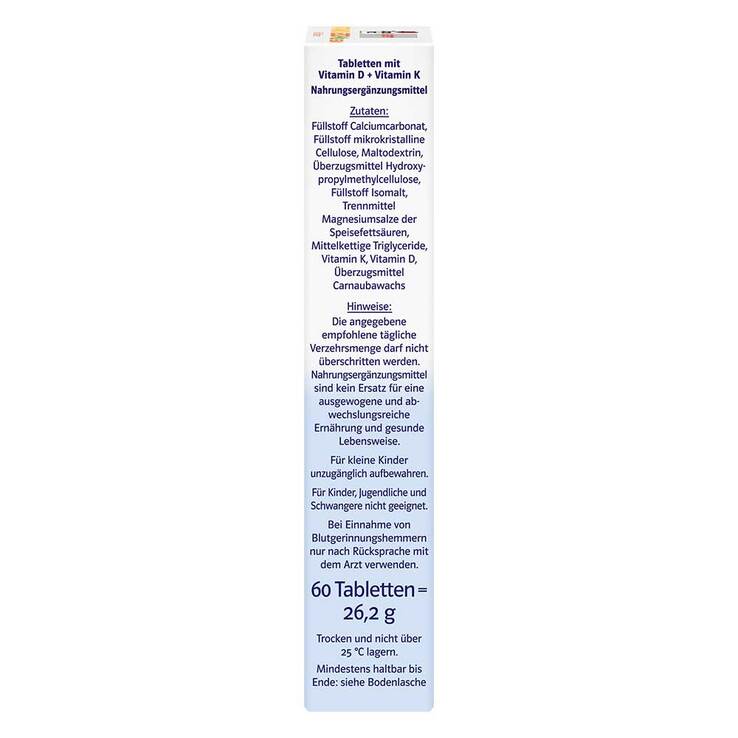 Doppelherz Vitamin D3 2000 + K2 system Tabletten, 60 St