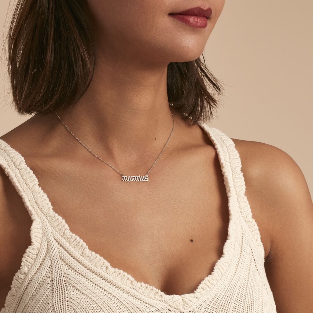 Collier Argent Blanc Astro