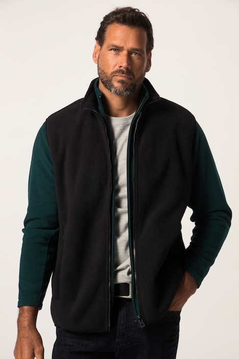 Fleece-Weste, Workwear, Teddyfutter, Stehkragen, Zipper