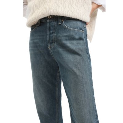 Jean femme Denim Girl Friend Ourlet Bord Franc PLEASE