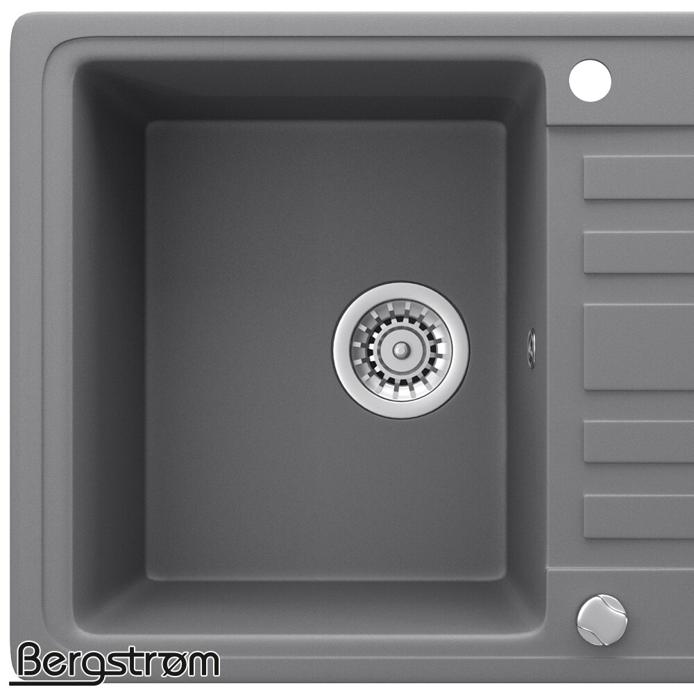 Granit Spüle Küchenspüle Einbauspüle Spülbecken+Drehexcenter+Siphon Grau