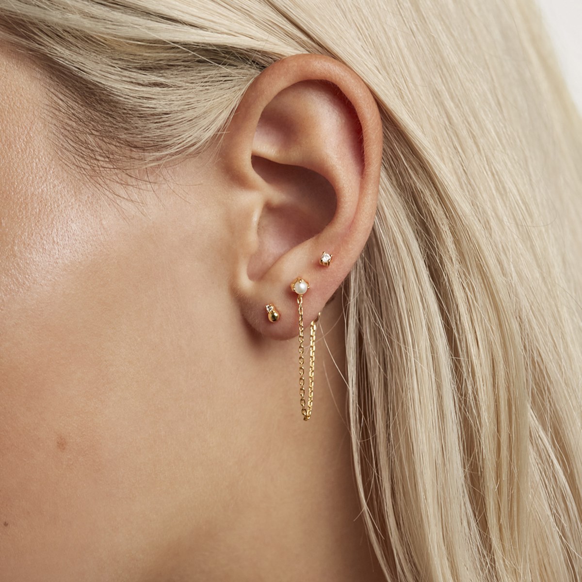 Boucles d'oreilles Kit PDPaola Charlie plaqué orCollection ULTRA BASICS