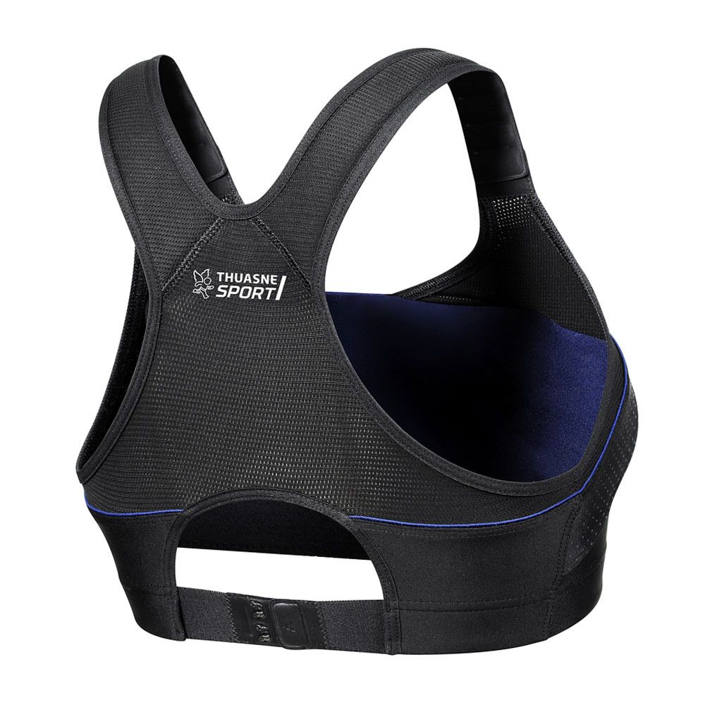 Thuasne TOP'STRAP® X-BACK 2 - Brassière Femme noir/bleu