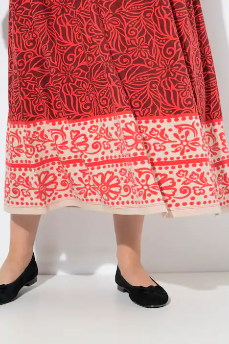 Jerseykleid, A-Linie, Rundhals, 3/4-Arm, Taschen, erdbeer rot