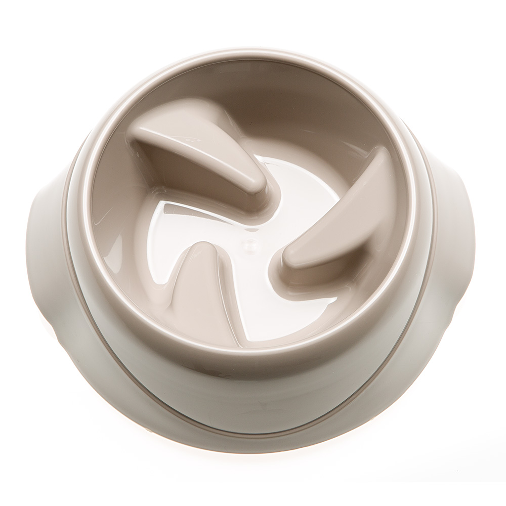 Écuelle anti-glouton pour petits chiens en plastique magnus slow small, 0,5 litres, plastique anti-dérapant