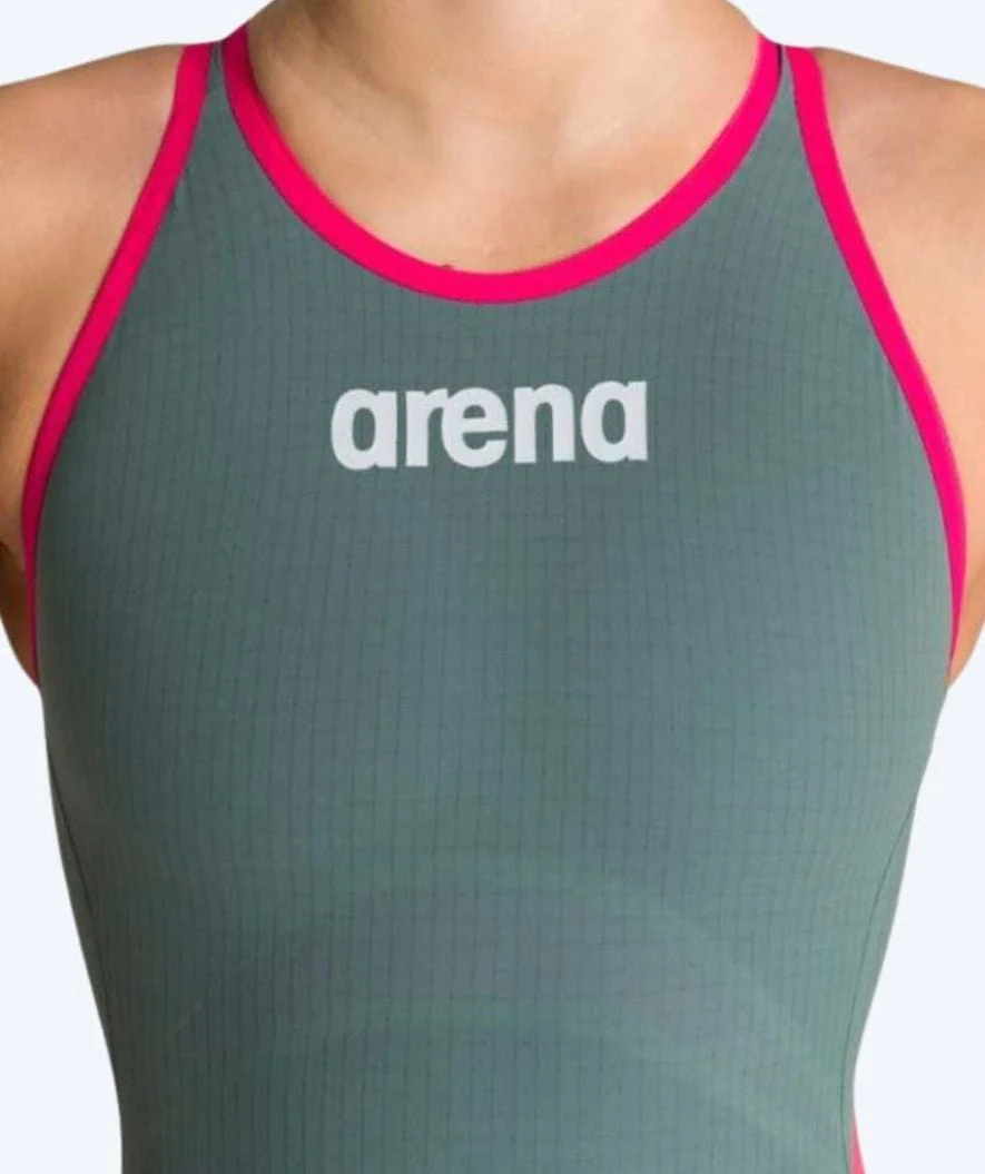 Arena konkurrence badedragt til damer - Carbon Core FX - Grøn