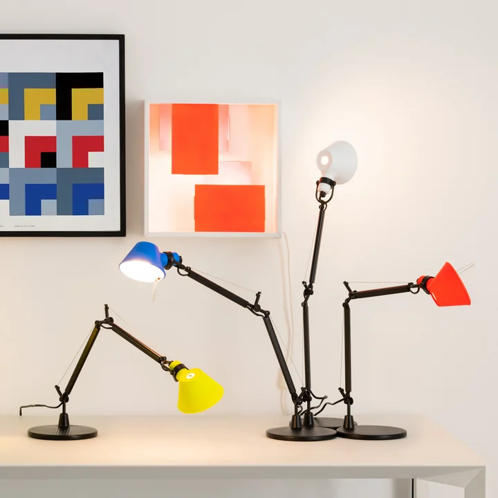 Artemide - Tolomeo Micro Bicolor Tischleuchte, schwarz / blau