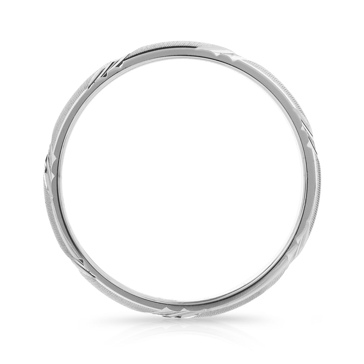 Alliance or 750 blanc facetté 3 mm
