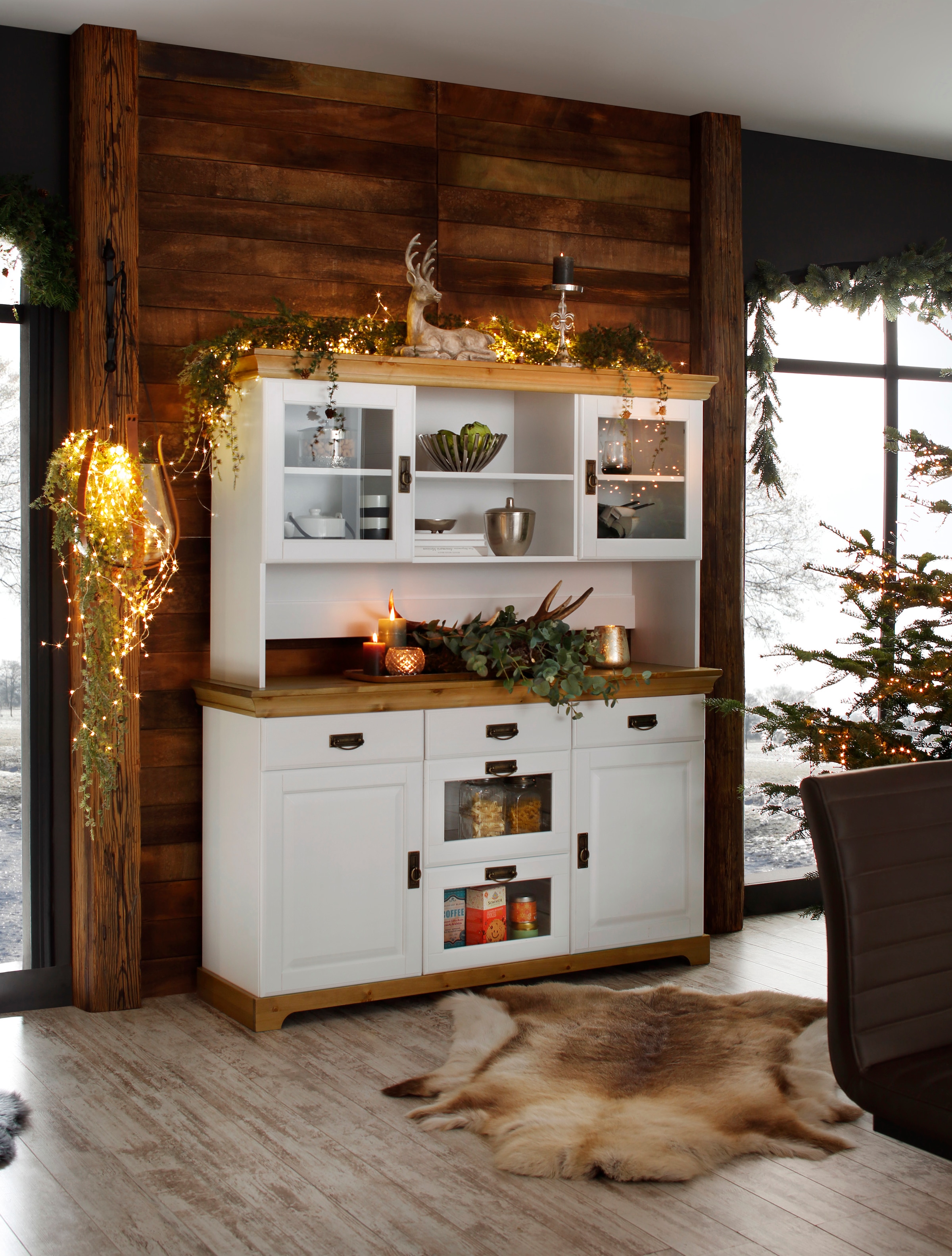Home affaire Buffet »Rügen« FSC® zertifiziertes Massivholz, im Landhausstil