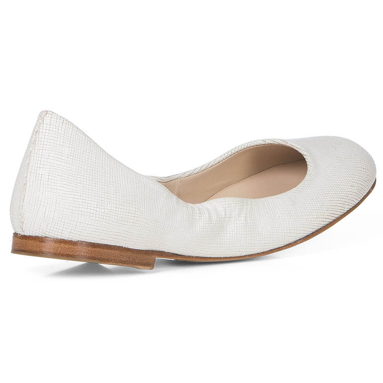 Castaner Ballerines en Cuir verni Mae ivoire