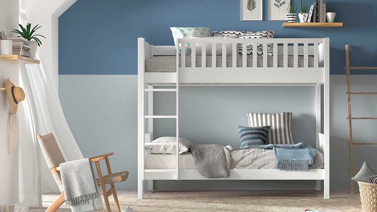 Stapelbed Scott met ladenset wit