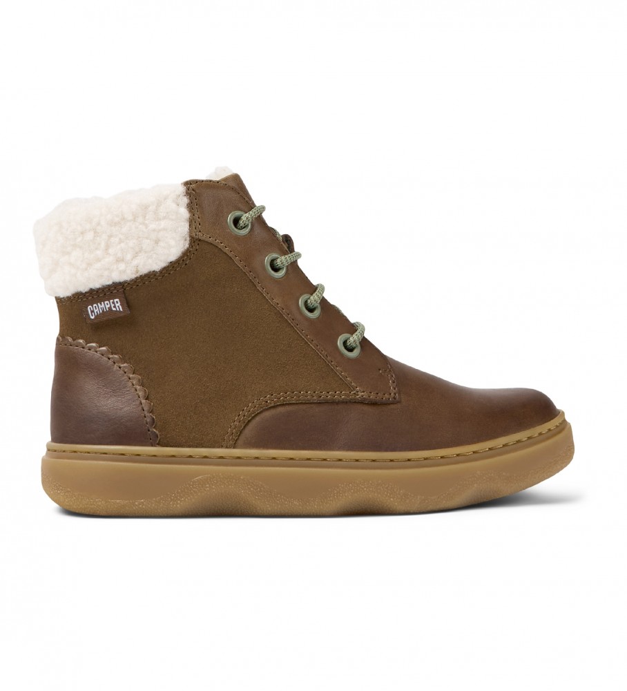 Botas de tornozelo Camper Kiddo em couro marrom